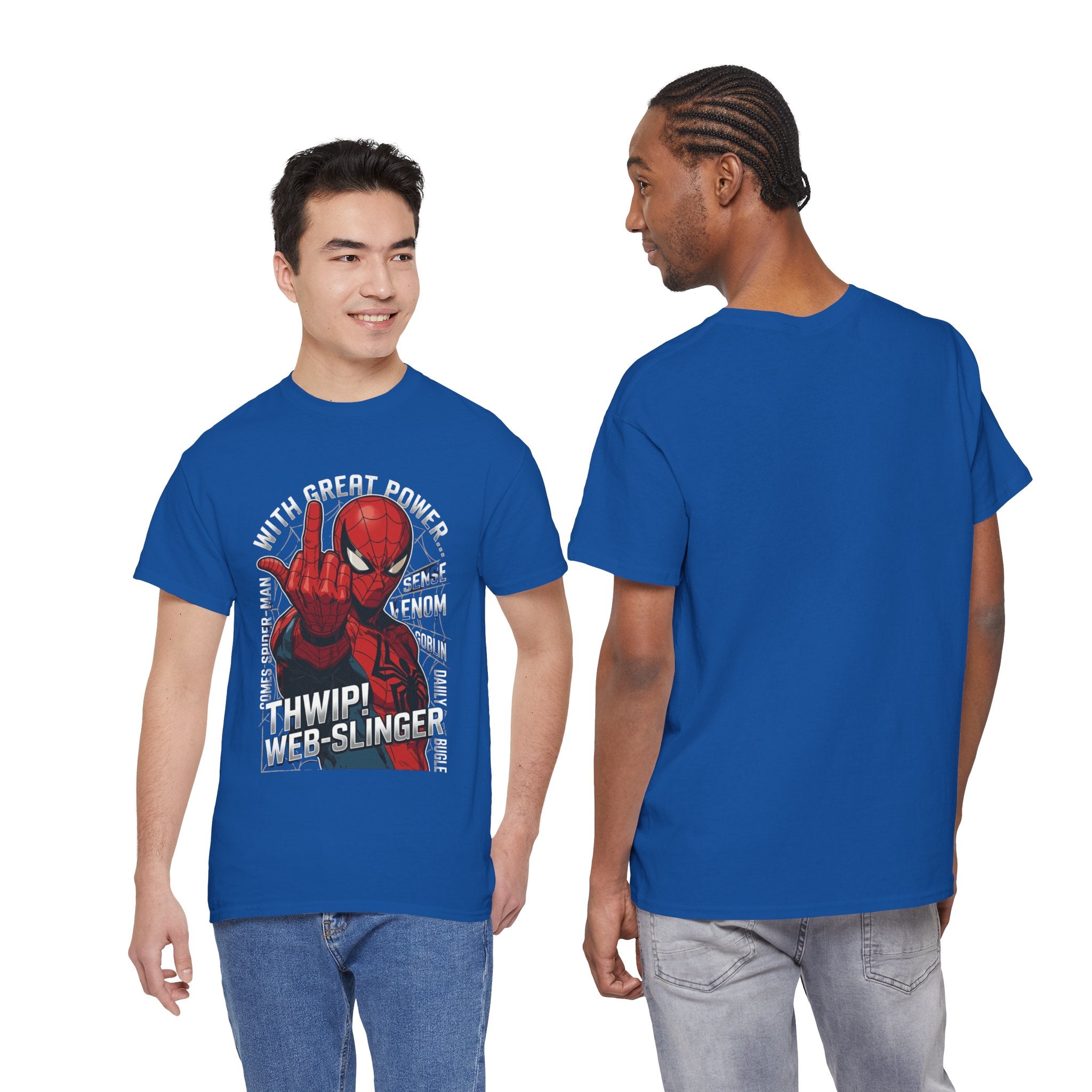 Marvel Spider-Man 'Gives the Finger' Comic Tee — Web-Slinger Graphic T-Shirt