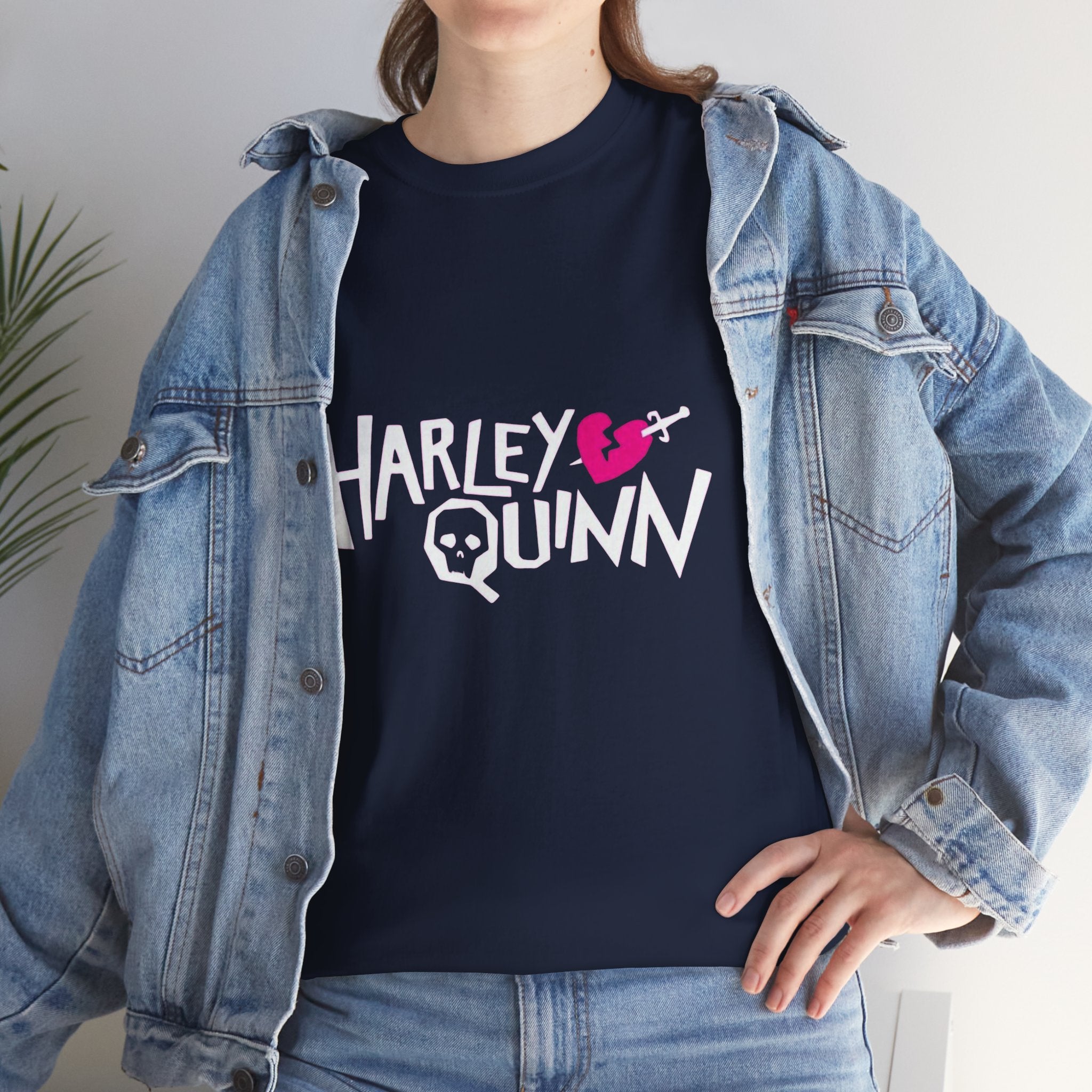 Harley Quinn Skull Heart Shirt – DC Comics Villain Graphic Tee