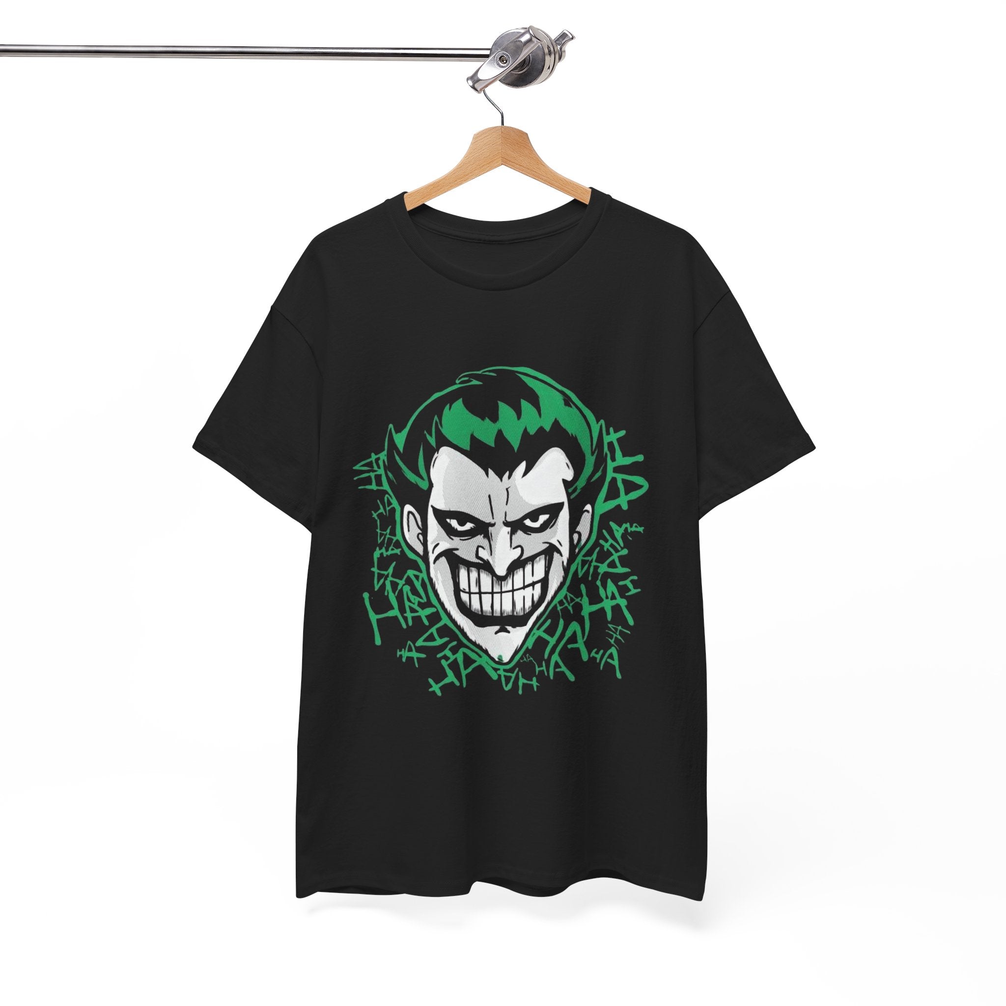 Joker Smile Graphic T-Shirt – Dark Villain Green Grin Unisex Tee