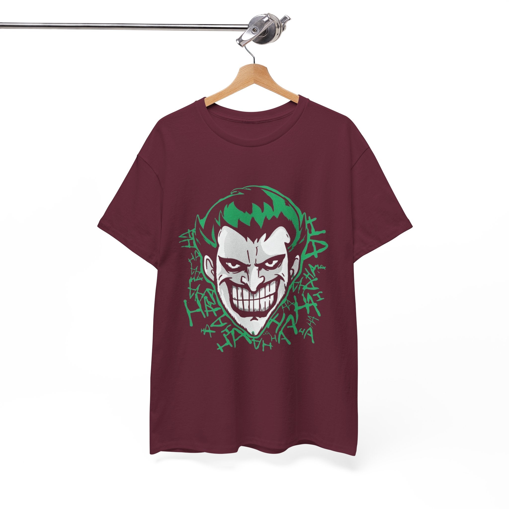 Joker Smile Graphic T-Shirt – Dark Villain Green Grin Unisex Tee