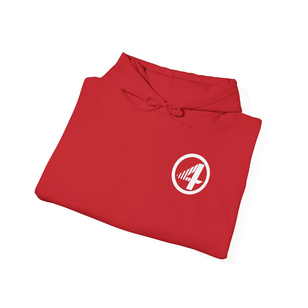 Fantastic Four Retro Logo Hoodie — Minimalist Vintage Comic Pullover