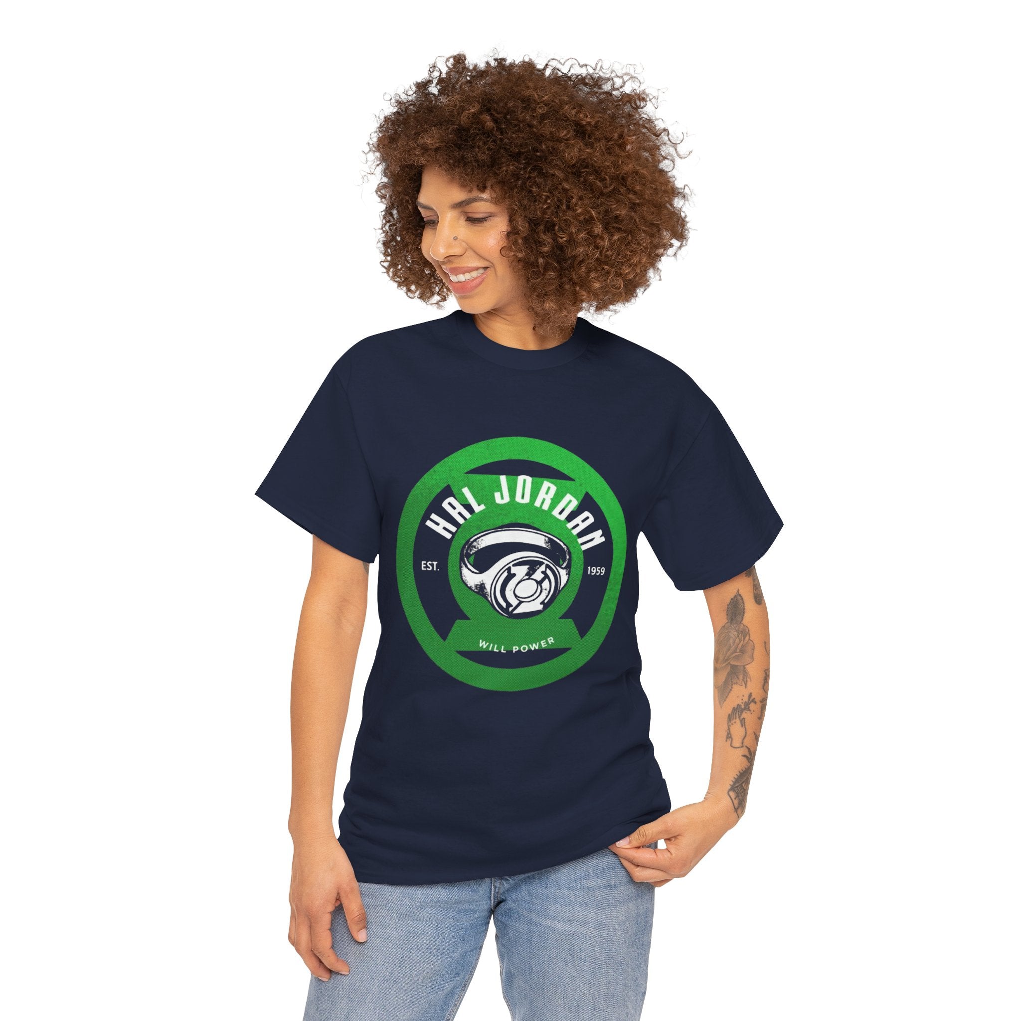 Green Lantern Hal Jordan Retro Logo Basketball T-Shirt