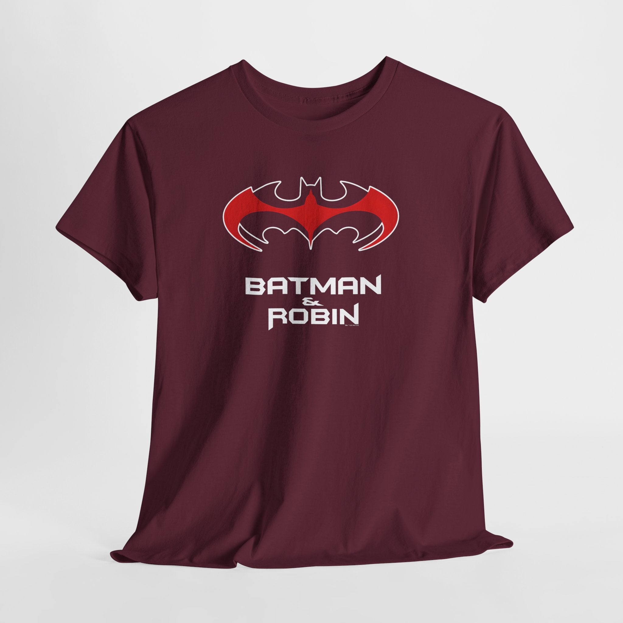 Batman & Robin 1997 Red Bat Emblem T‑Shirt - Batfamily shirt - George Clooney 90s Batman movie shirt