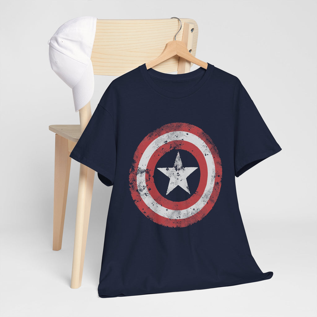 Vintage Captain America Shield Star T-Shirt - Unisex Distressed Avengers Tee