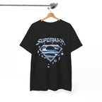 Man of Steel Metallic Logo T-Shirt — Shattered Chrome Superman Unisex Tee