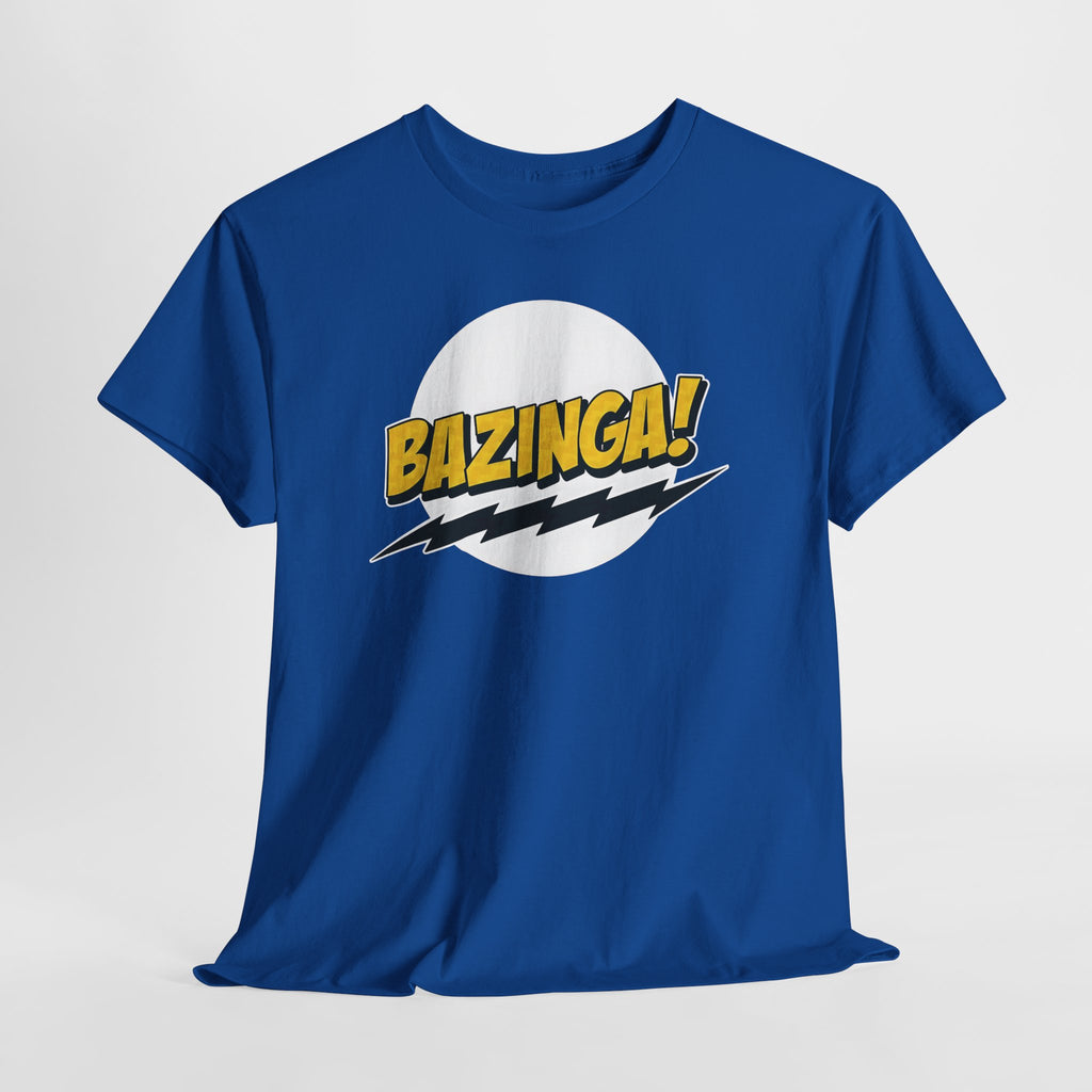 Flash Parody: A fan tribute Unisex T-shirt - DC Flash logo with Sheldon's catchphrase "Bazinga!"
