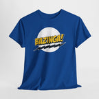 Flash Parody: A fan tribute Unisex T-shirt - DC Flash logo with Sheldon's catchphrase "Bazinga!"