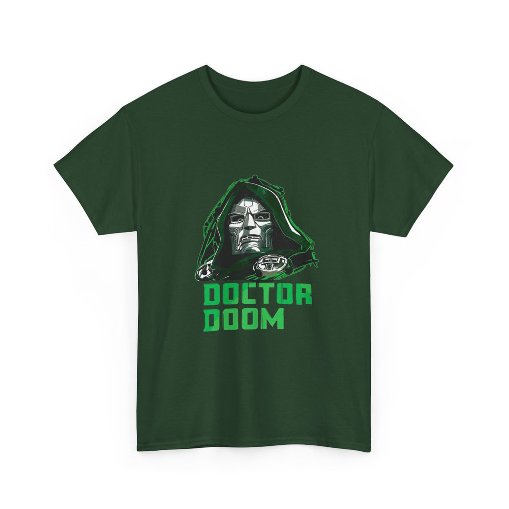 Doctor Doom Retro Green Villain Portrait T-Shirt — Avengers Graphic Tee