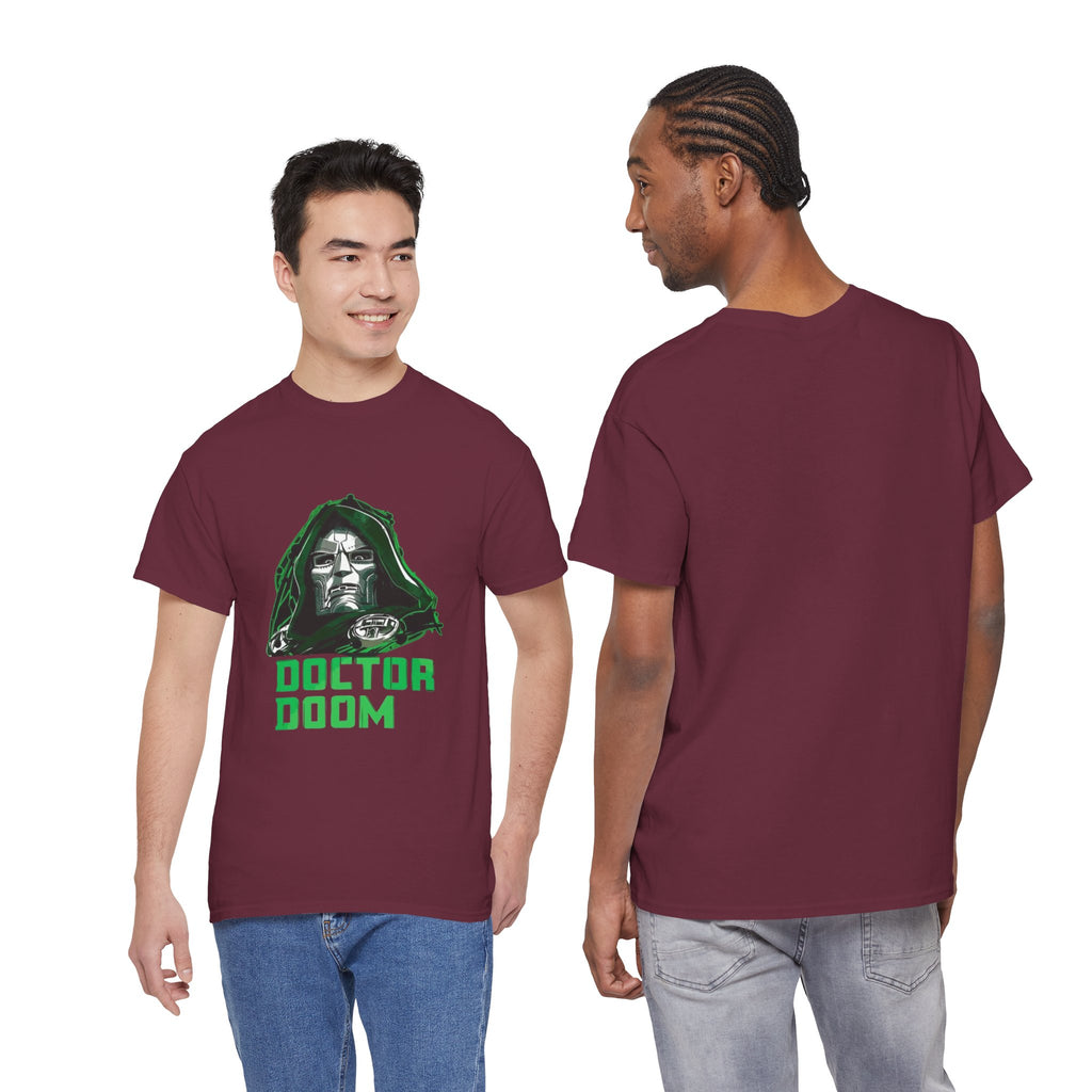 Doctor Doom Retro Green Villain Portrait T-Shirt — Avengers Graphic Tee