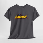 Batman  DC Comics inspired Logo T‑Shirt — Retro Yellow & Red Batman Emblem Tee