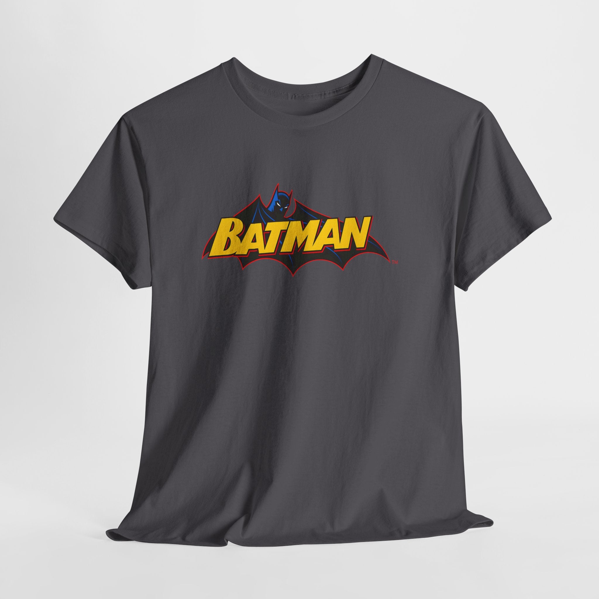 Batman  DC Comics inspired Logo T‑Shirt — Retro Yellow & Red Batman Emblem Tee