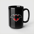 Flashpoint Batman Thomas Wayne Red Logo Black Coffee Mug - Drkheroz