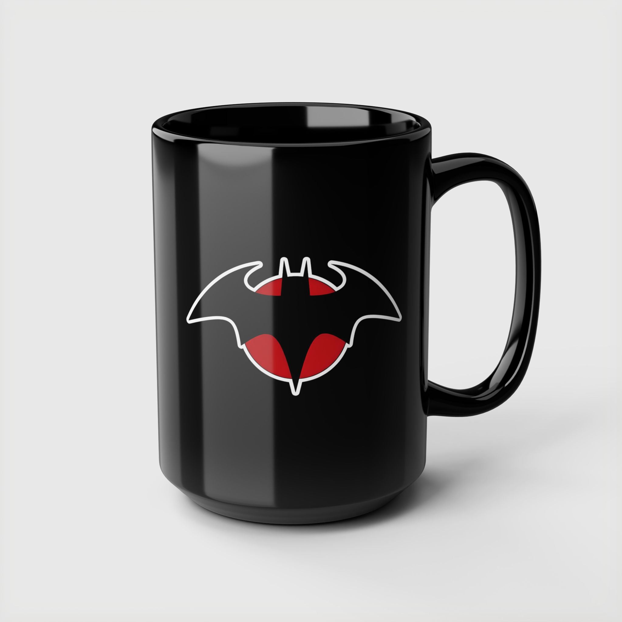 Flashpoint Batman Thomas Wayne Red Logo Black Coffee Mug - Drkheroz