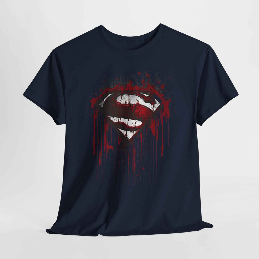 Superman Bloody S Shield Sacrifice Black Unisex T-Shirt