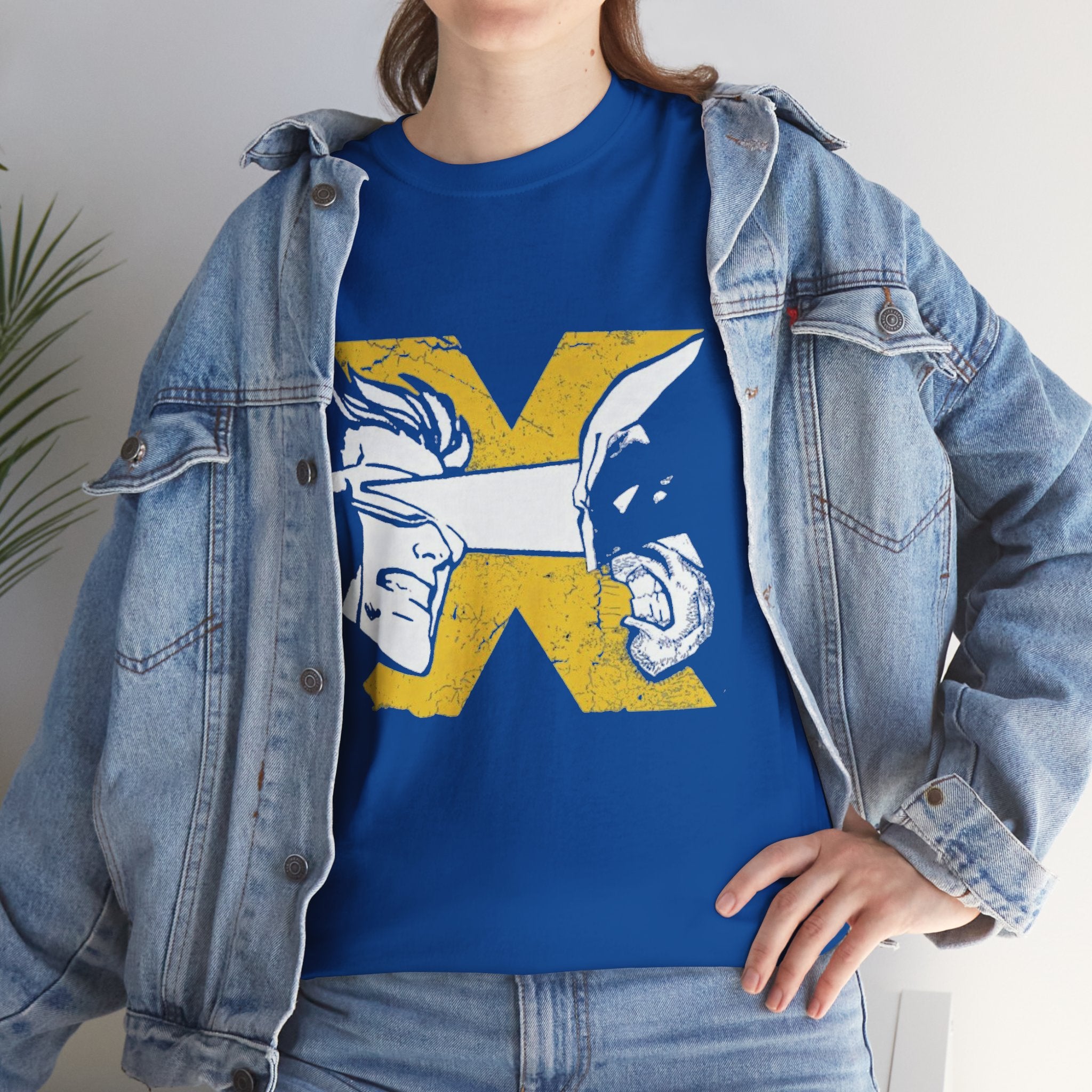 Wolverine vs Cyclops Vintage Graphic Tee — X‑Men Fan Shirt