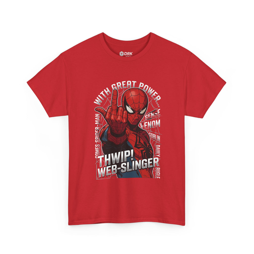 Marvel Spider-Man 'Gives the Finger' Comic Tee — Web-Slinger Graphic T-Shirt