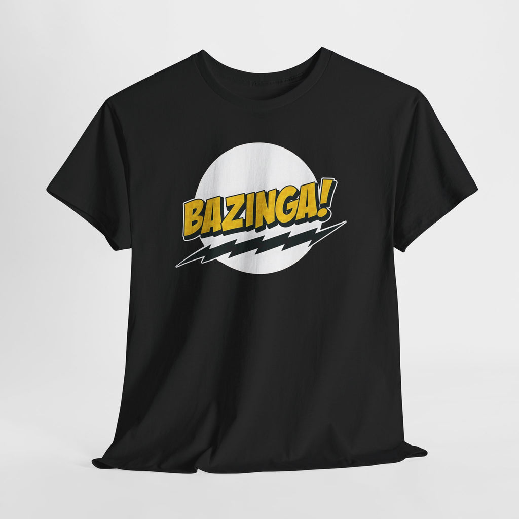 Flash Parody: A fan tribute Unisex T-shirt - DC Flash logo with Sheldon's catchphrase "Bazinga!"