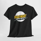 Flash Parody: A fan tribute Unisex T-shirt - DC Flash logo with Sheldon's catchphrase "Bazinga!"