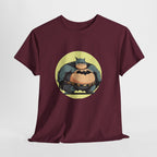 Funny Chubby Bat Hero T‑Shirt — Cute Fat Batman Parody Tee