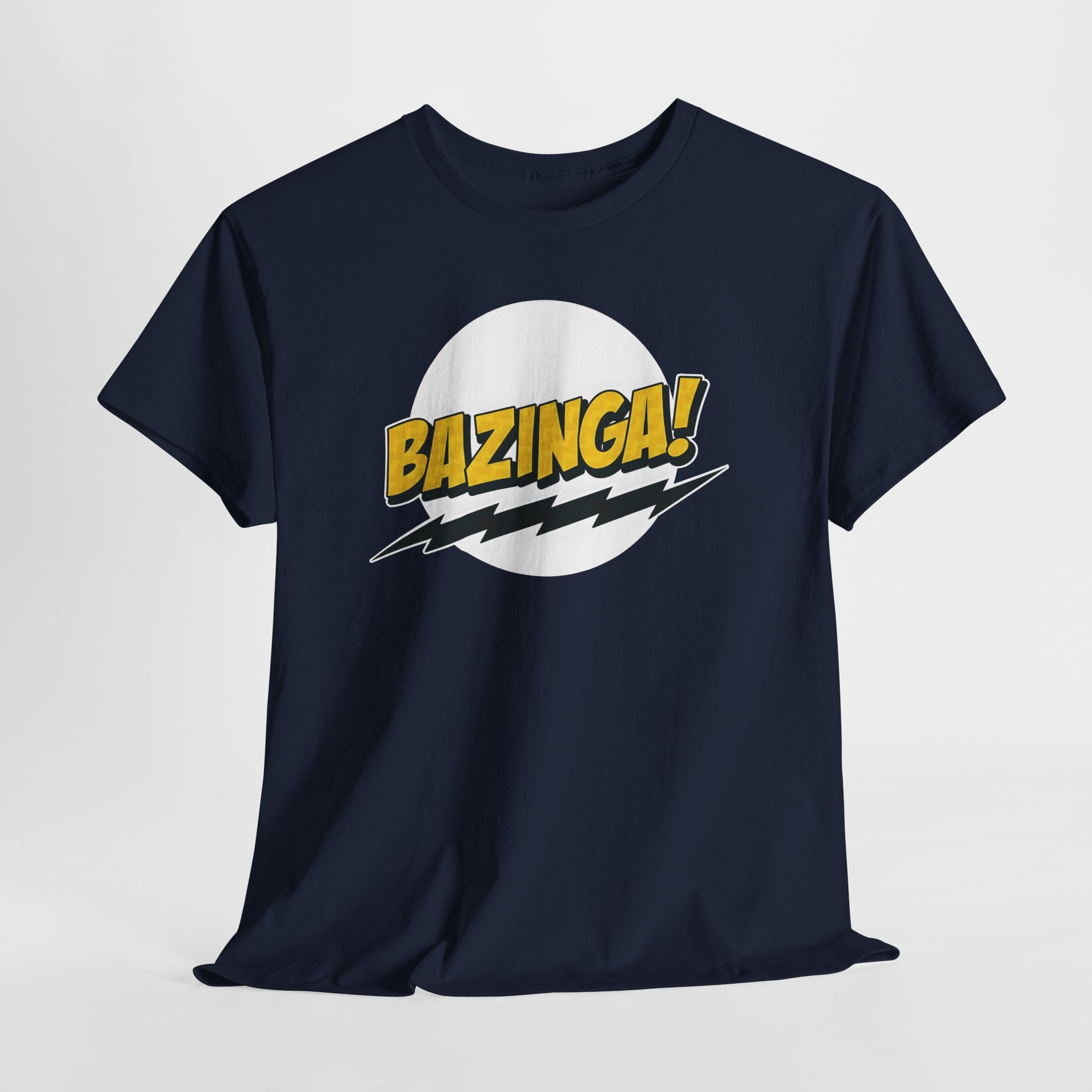 Flash Parody: A fan tribute Unisex T-shirt - DC Flash logo with Sheldon's catchphrase "Bazinga!"