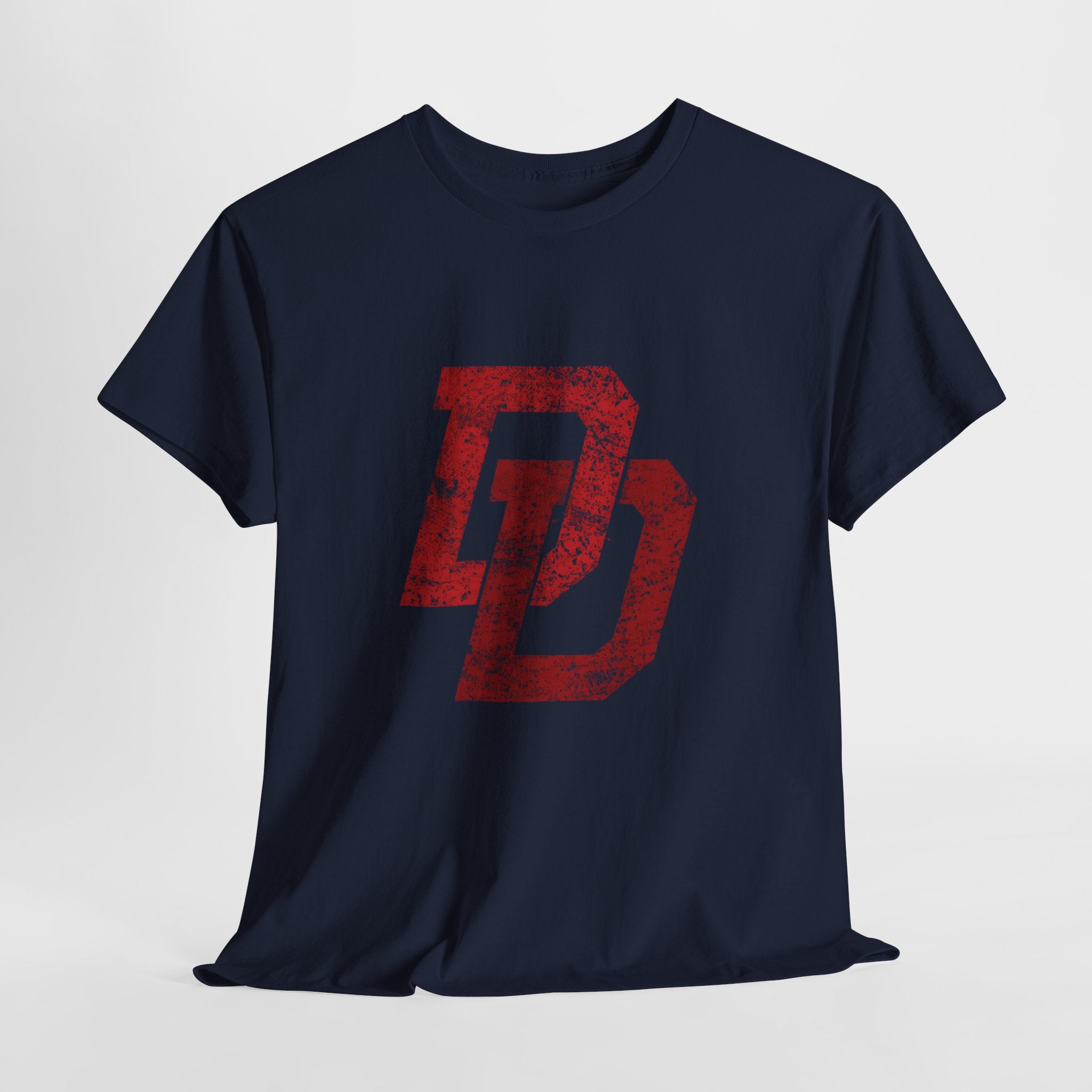 Marvel Daredevil movie Logo T‑Shirt — Distressed DD Superhero  unisex Tee