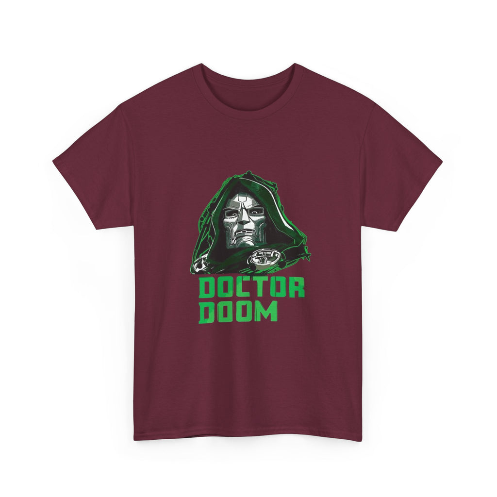Doctor Doom Retro Green Villain Portrait T-Shirt — Avengers Graphic Tee