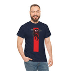 Marvel Miles Morales Spider-Man T-Shirt – Red Vertical Stripe Design | Premium Superhero Tee for Fans