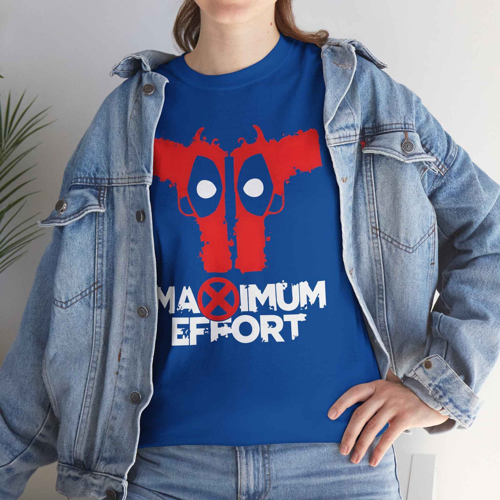 Deadpool "Maximum Effort" Gun Eyes Unisex Graphic Tee