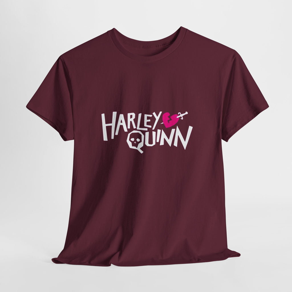 Harley Quinn Skull Heart Shirt – DC Comics Villain Graphic Tee