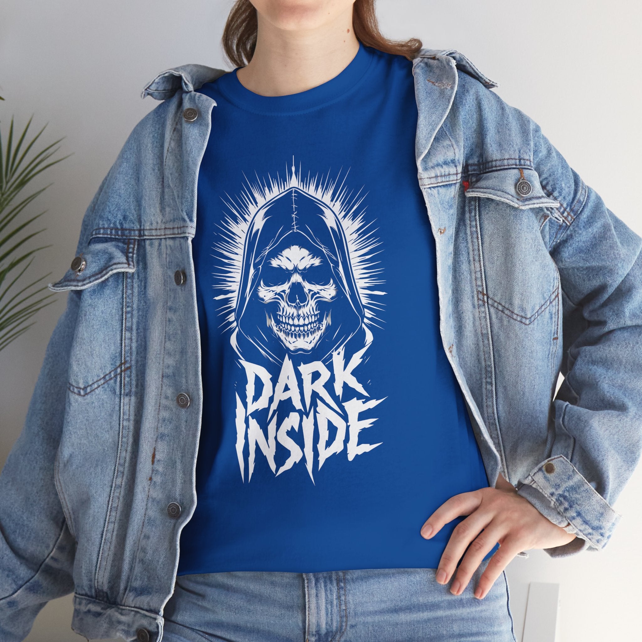 Dark Inside Skull Graphic T-Shirt — Gothic Halloween Alternative Tee