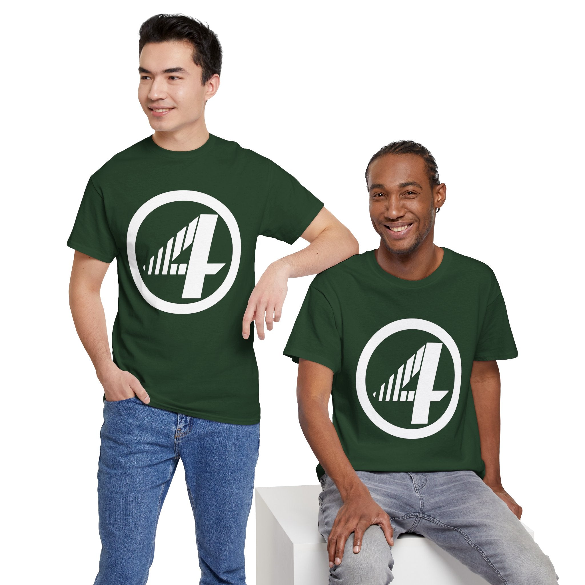 Fantastic Four Retro Logo T-Shirt — Minimalist Vintage Superhero Tee