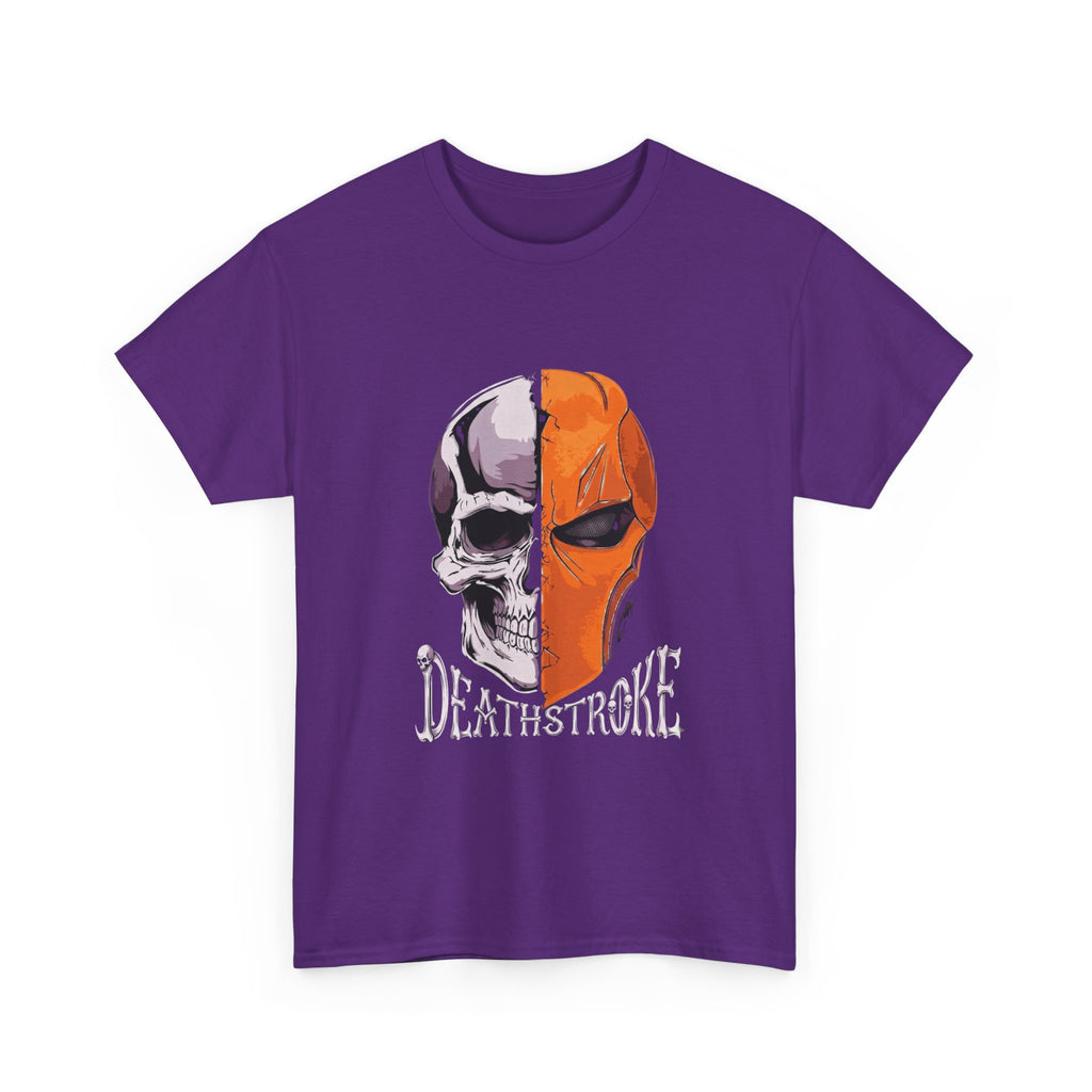DC Deathstroke Skull Graphic T-Shirt — Slade Wilson Half-Mask Tee