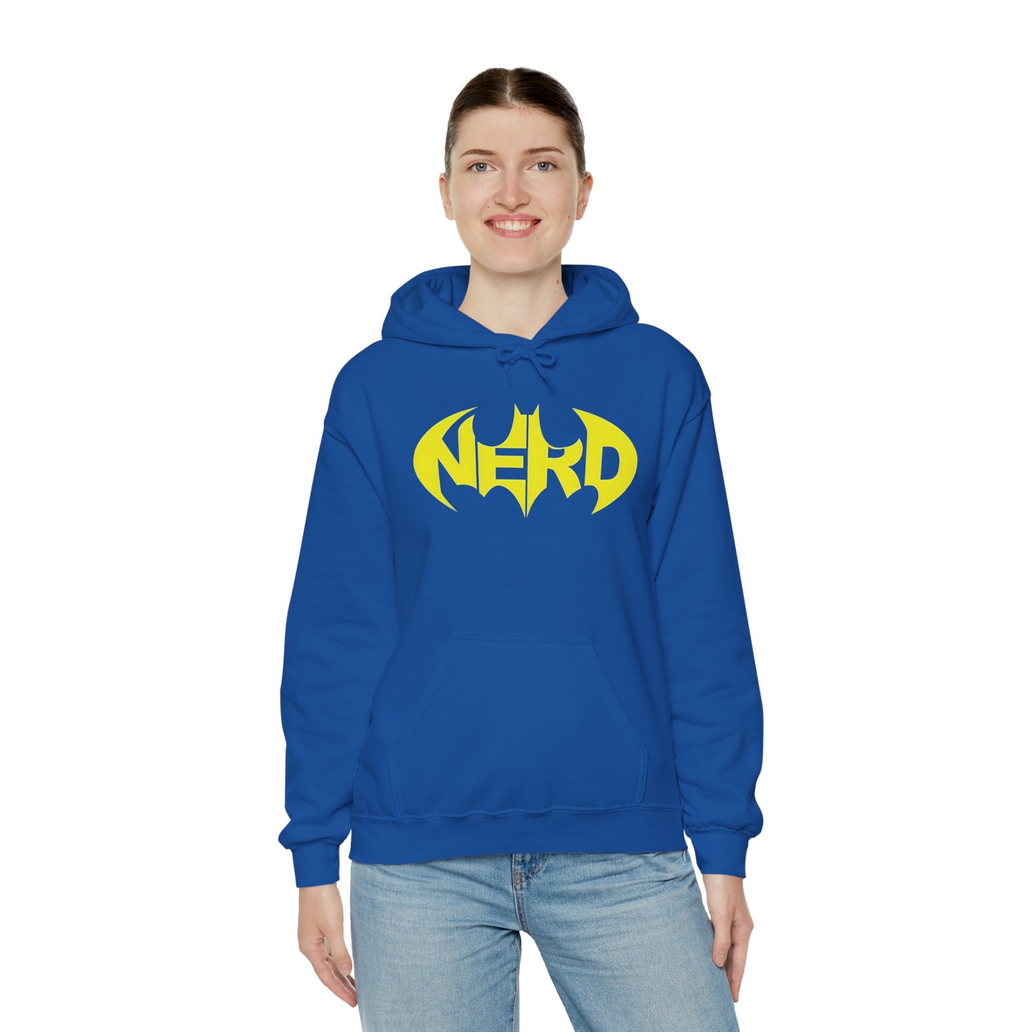 Nerd Batman Yellow Graphic Unisex Streetwear Hoodie