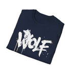 Wolf Graffiti Unisex Softstyle T-Shirt - Urban Fashion Tee, Graphic Shirt, Wolf Theme Apparel, Perfect for Friends & Nature Lovers