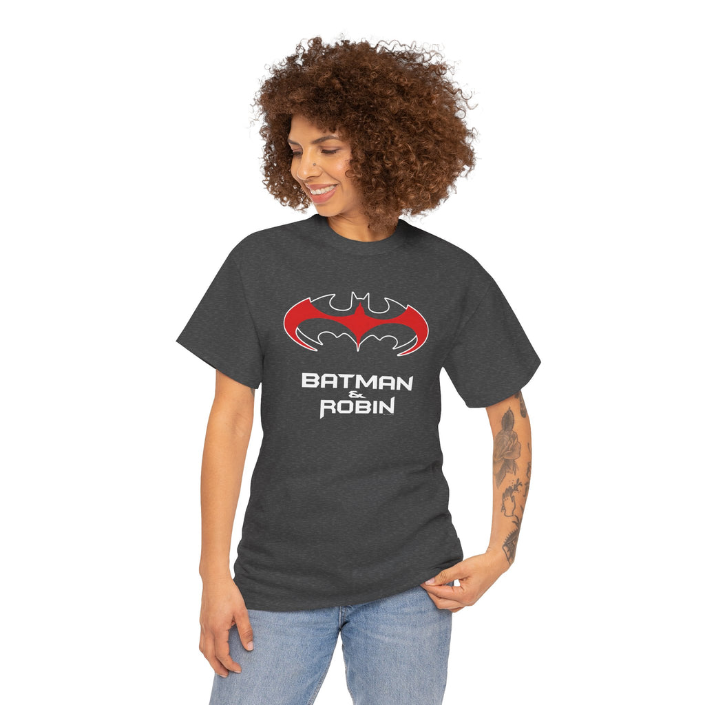 Batman & Robin 1997 Red Bat Emblem T‑Shirt - Batfamily shirt - George Clooney 90s Batman movie shirt