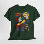 DC Girls Superhero Collage T‑Shirt — Wonder Woman, Supergirl & Batgirl Comic Tee