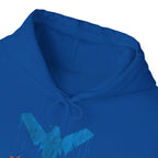 Nightwing Logo Hoodie — Dick Grayson Blue Bat Graphic Pullover