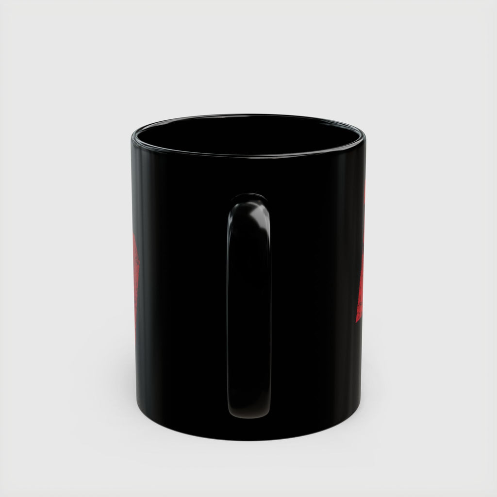 Daredevil Red Logo Black Coffee Mug — Marvel DD Logo (11oz & 15oz)
