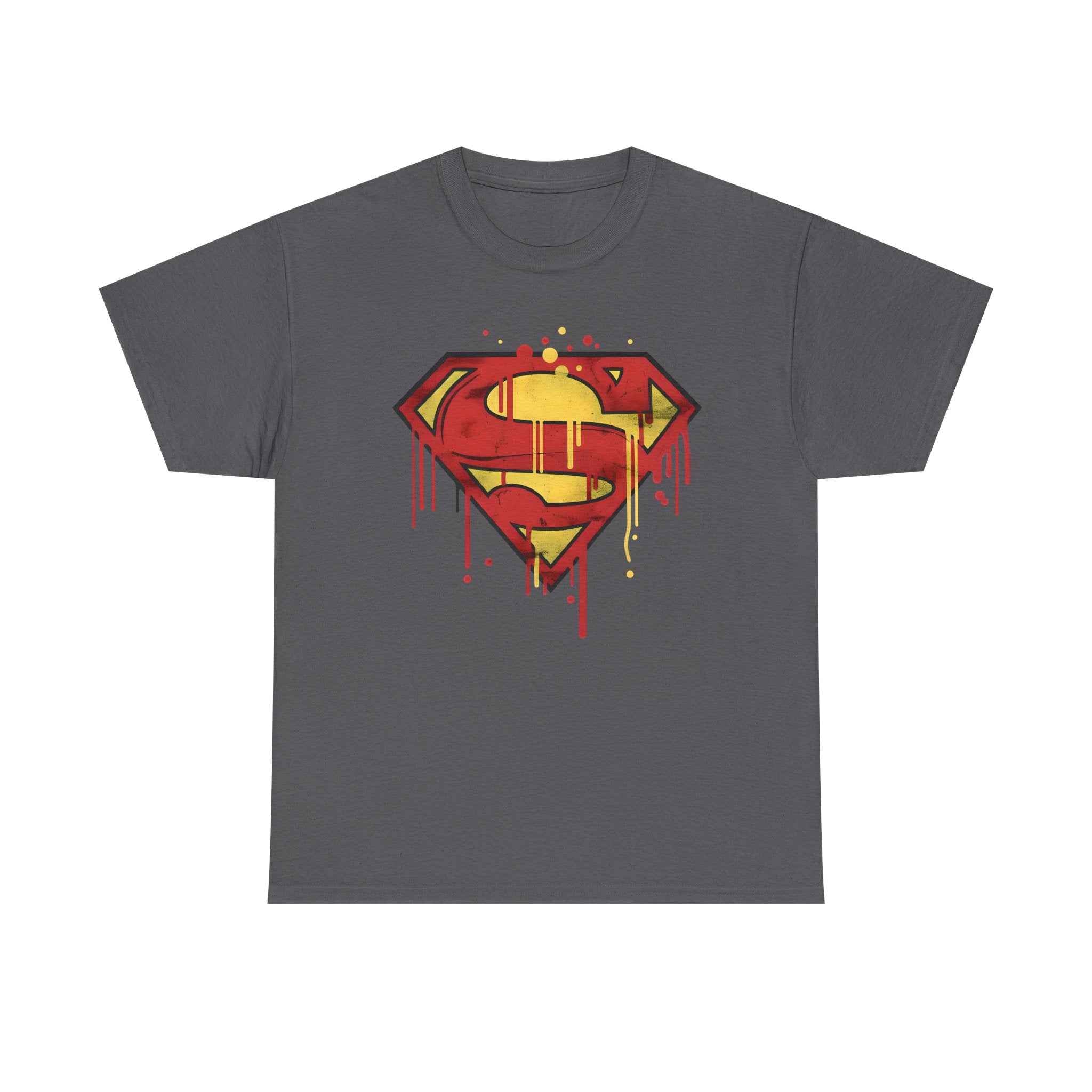 Superman Graffiti Dripping S Shield Black Unisex T-Shirt