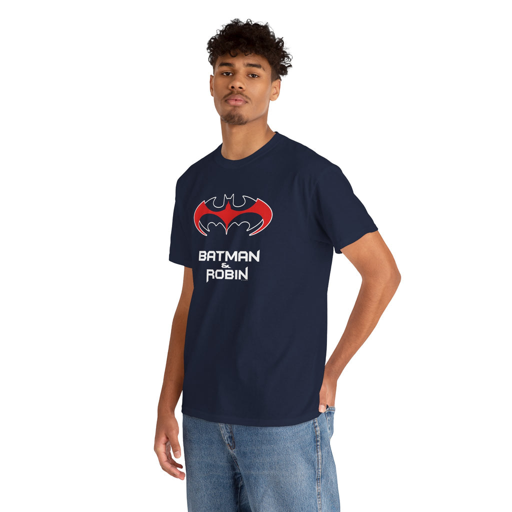 Batman & Robin 1997 Red Bat Emblem T‑Shirt - Batfamily shirt - George Clooney 90s Batman movie shirt