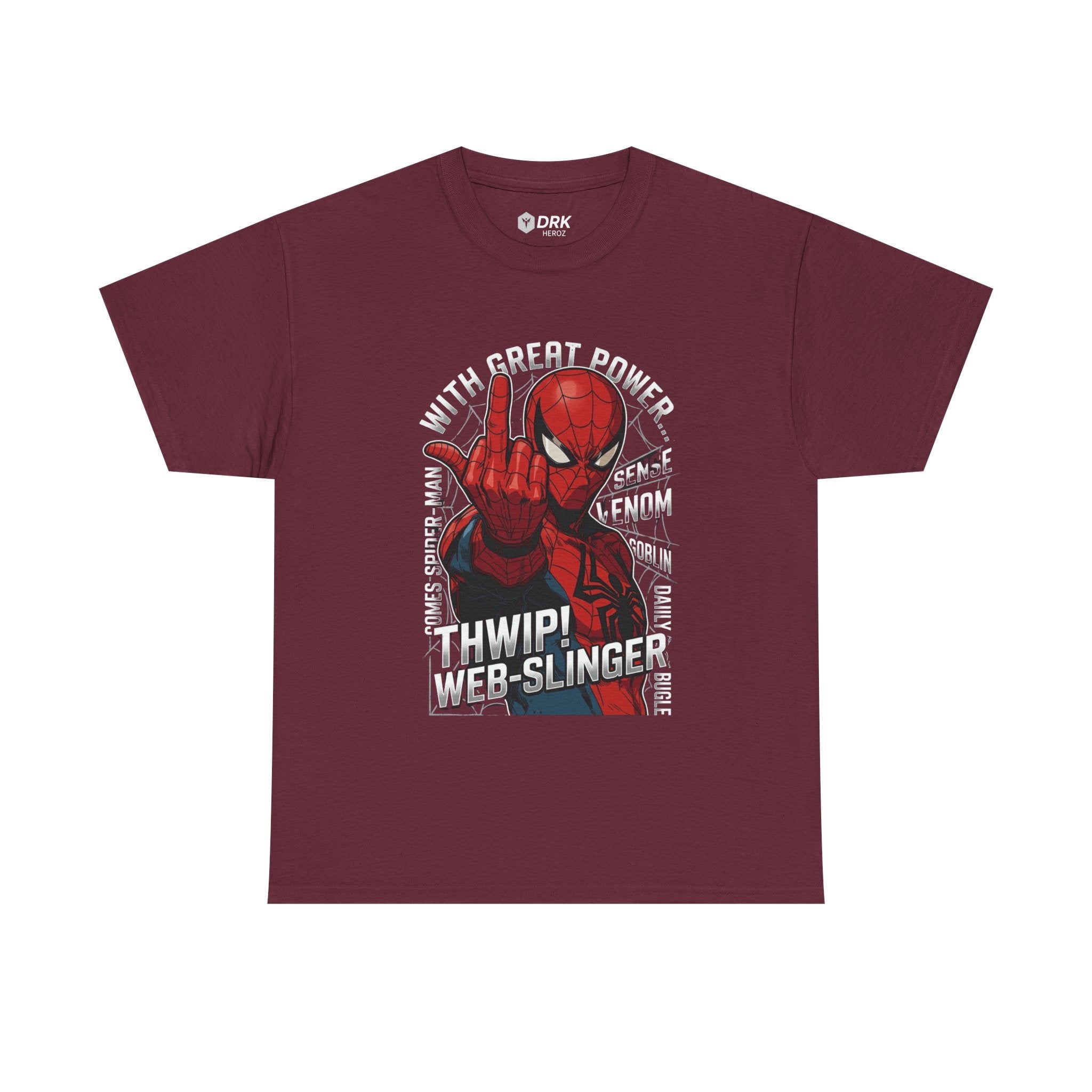Marvel Spider-Man 'Gives the Finger' Comic Tee — Web-Slinger Graphic T-Shirt