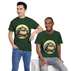 Funny Chubby Bat Hero T‑Shirt — Cute Fat Batman Parody Tee