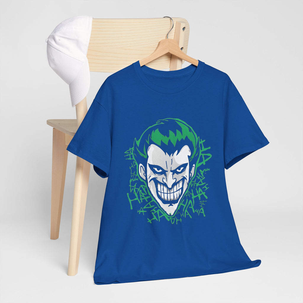 Joker Smile Graphic T-Shirt – Dark Villain Green Grin Unisex Tee