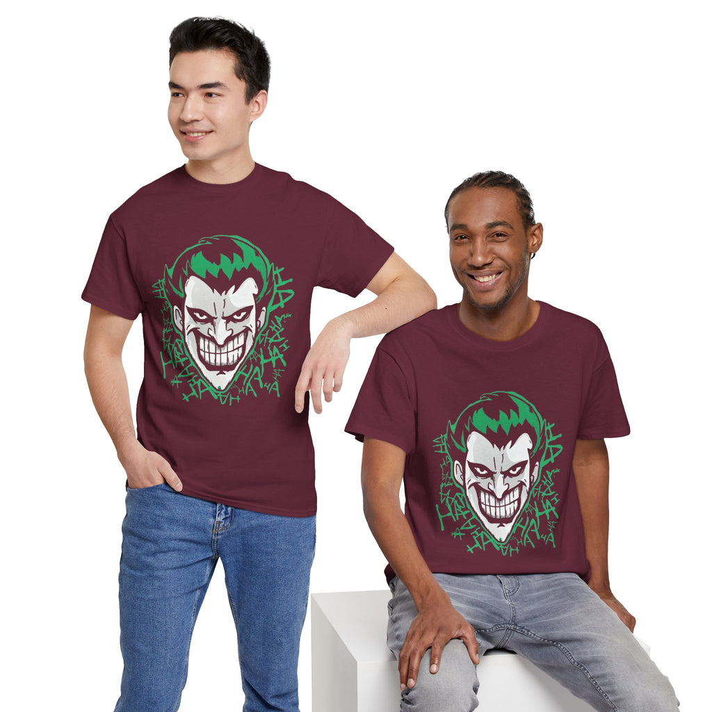Joker Smile Graphic T-Shirt – Dark Villain Green Grin Unisex Tee