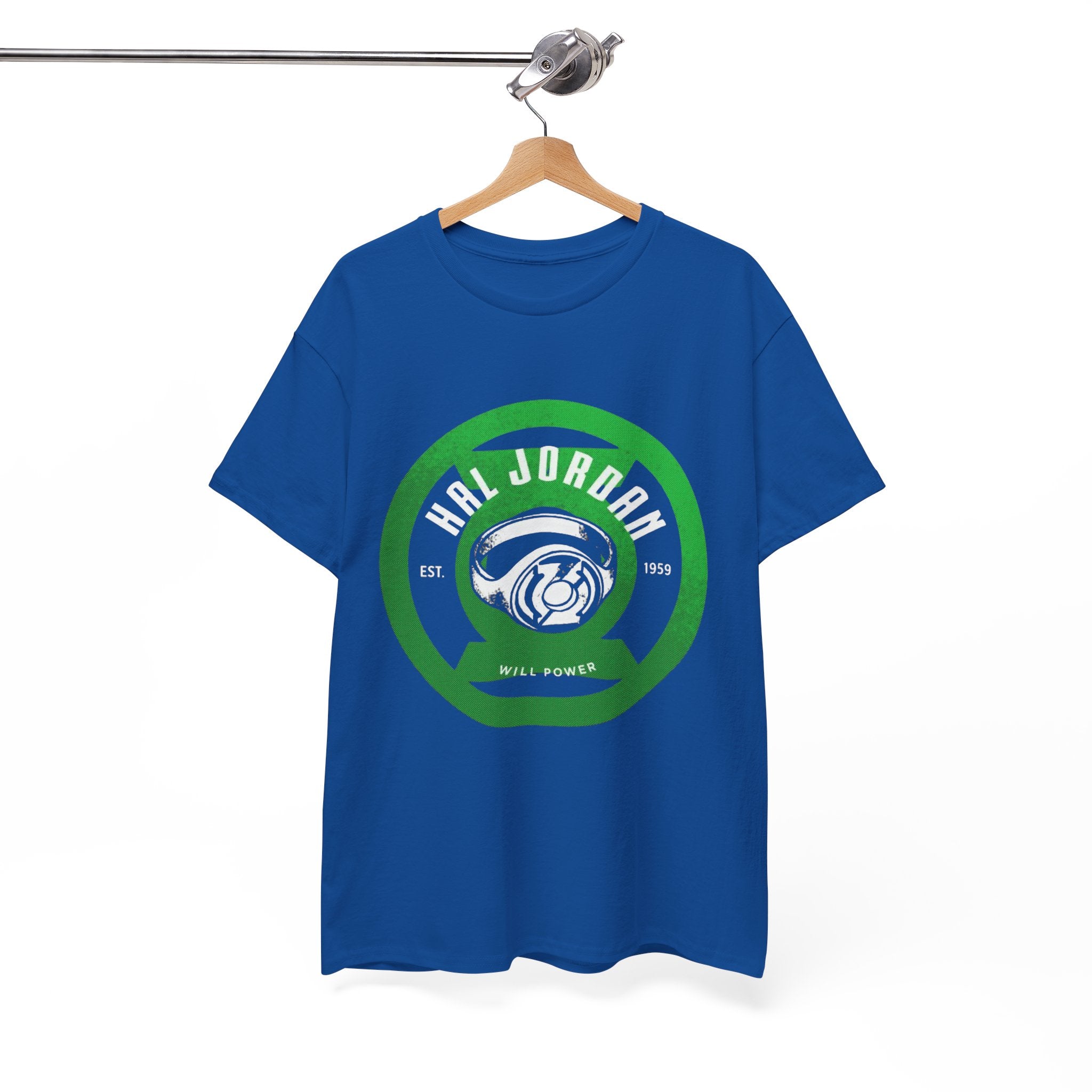 Green Lantern Hal Jordan Retro Logo Basketball T-Shirt