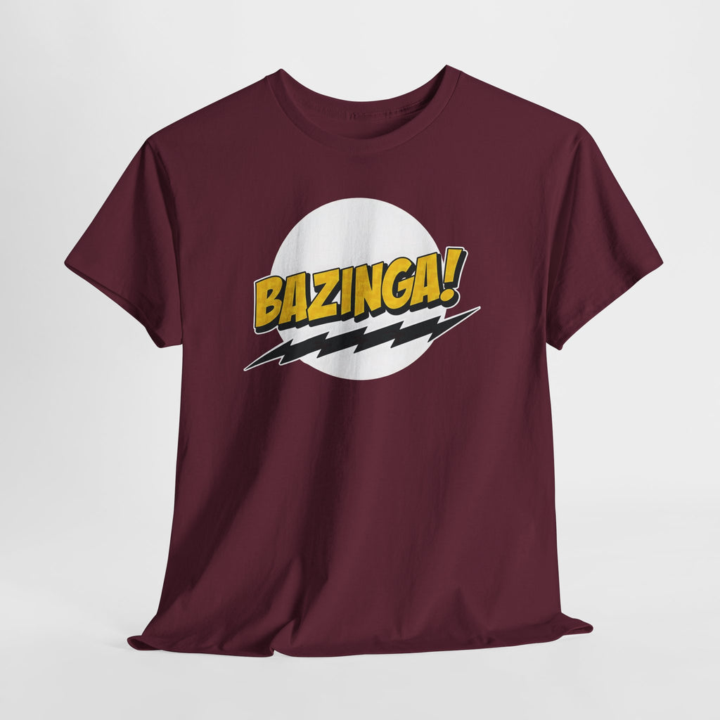 Flash Parody: A fan tribute Unisex T-shirt - DC Flash logo with Sheldon's catchphrase "Bazinga!"