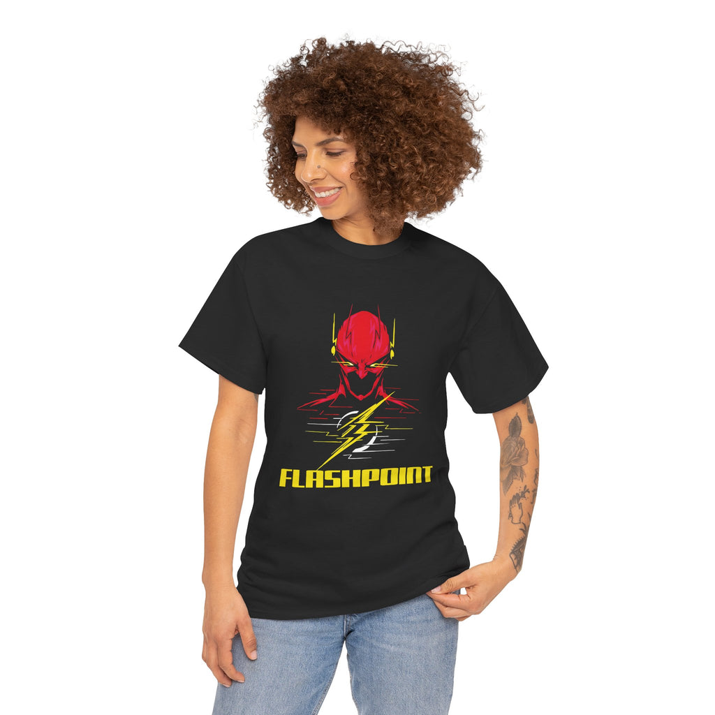 Flashpoint DC Flash Unisex T-shirt - Barry Allen Speed Force Graphic Tee - Dark Superhero Streetwear
