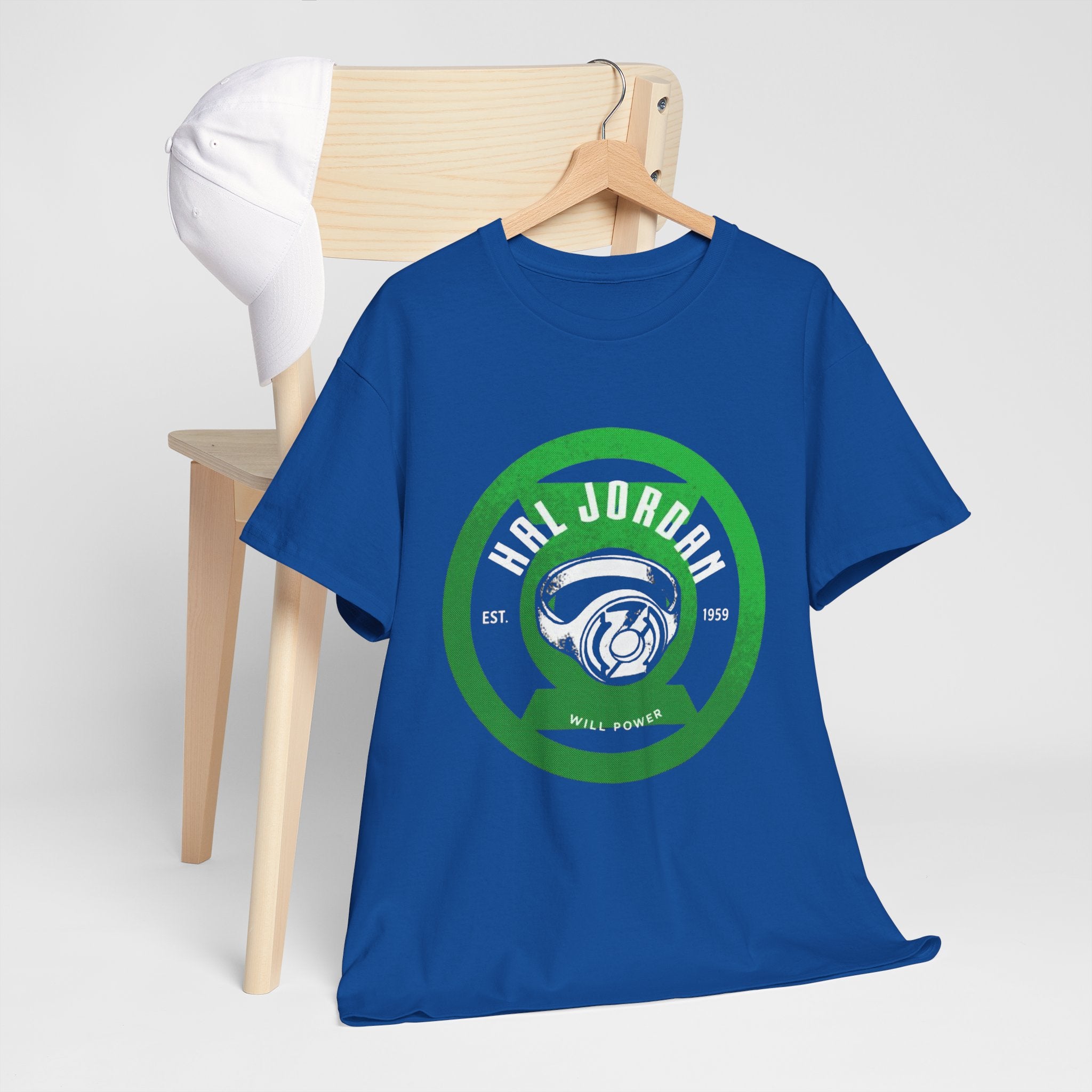 Green Lantern Hal Jordan Retro Logo Basketball T-Shirt