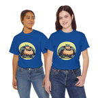 Funny Chubby Bat Hero T‑Shirt — Cute Fat Batman Parody Tee