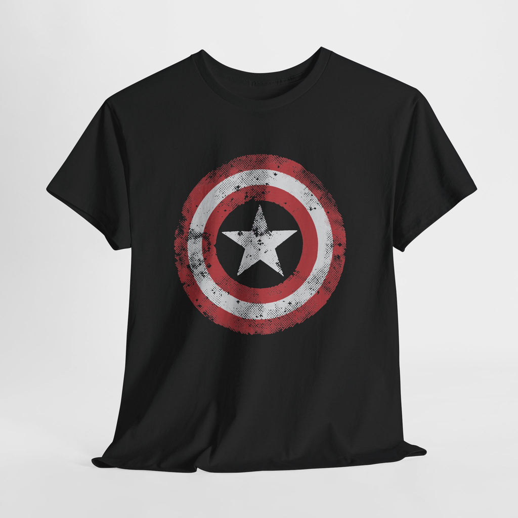 Vintage Captain America Shield Star T-Shirt - Unisex Distressed Avengers Tee